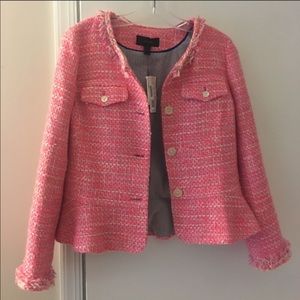 Jcrew Pink Peplum Blazer